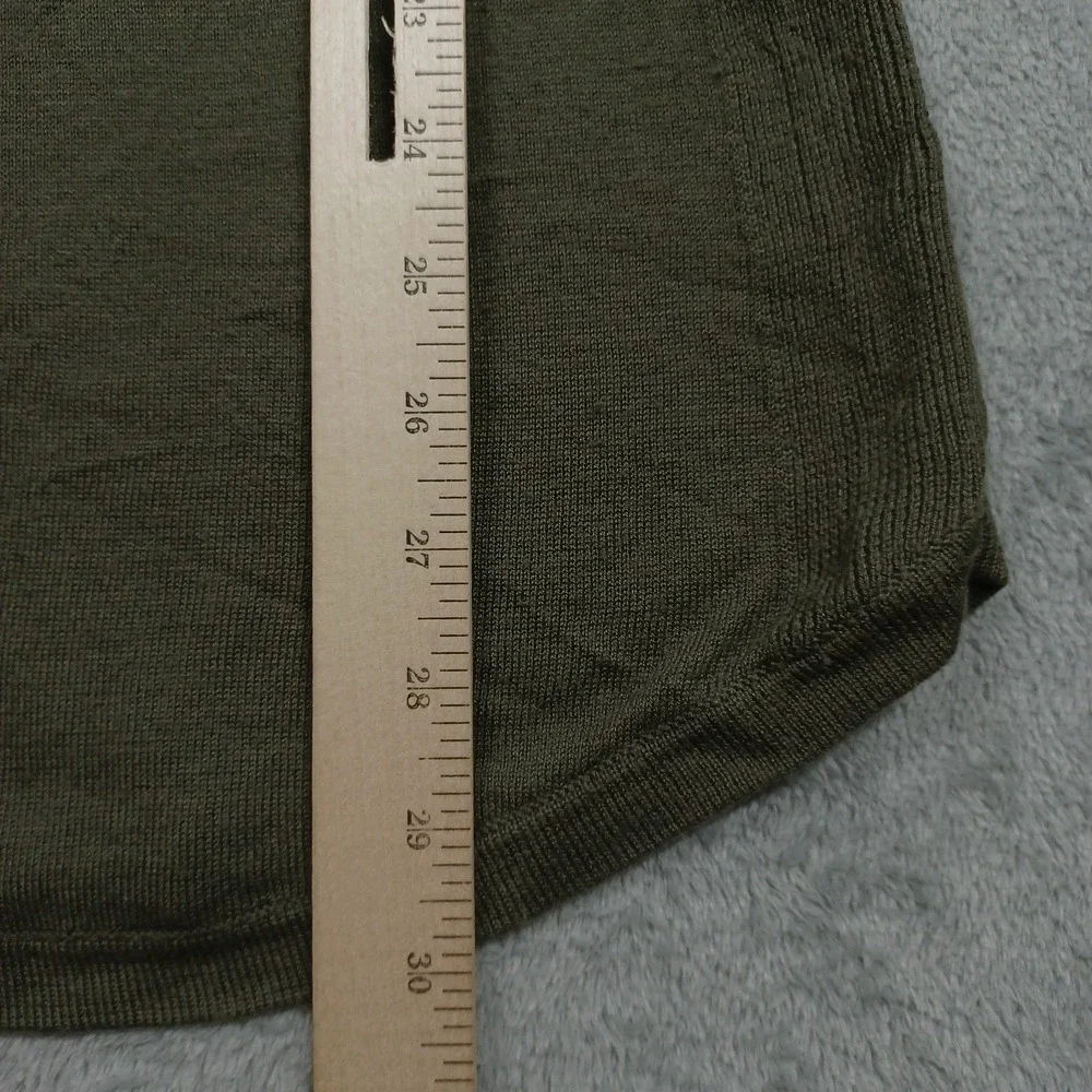 Lululemon‎ Sweater Womens 2 Green Merino Wool Pullover Logo Casual Knit
